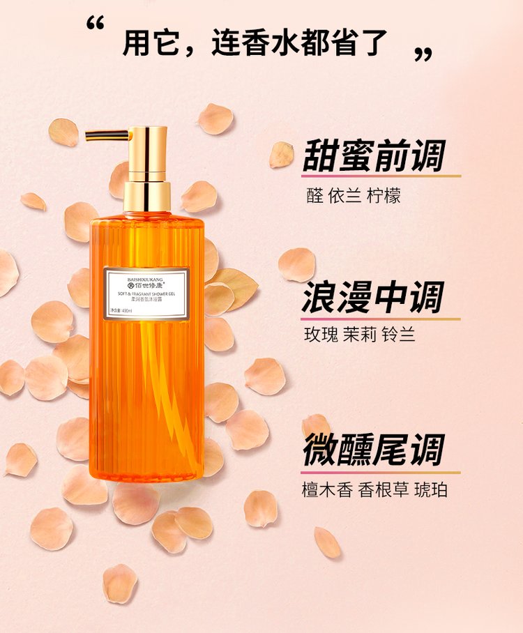 柔潤香氛沐浴露產品優點